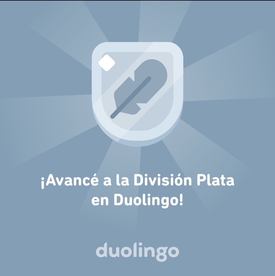 CabazorroGP's tweet photo. ¡Avancé a la División Plata en Duolingo! https://t.co/wMp0EAPz0I