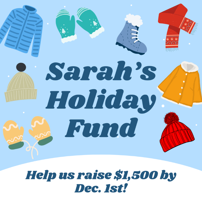 sarahsoasis's tweet photo. Donate to Sarah's Holiday Fund! Our goal is to raise $1,500 by Dec. 1 so that each resident can receive a $50 gift card to help them purchase winter clothing. To help, fill out the donation form on our website and leave a comment that your donation is for Sarah’s Holiday Fund. https://t.co/OJ4WCIVT47