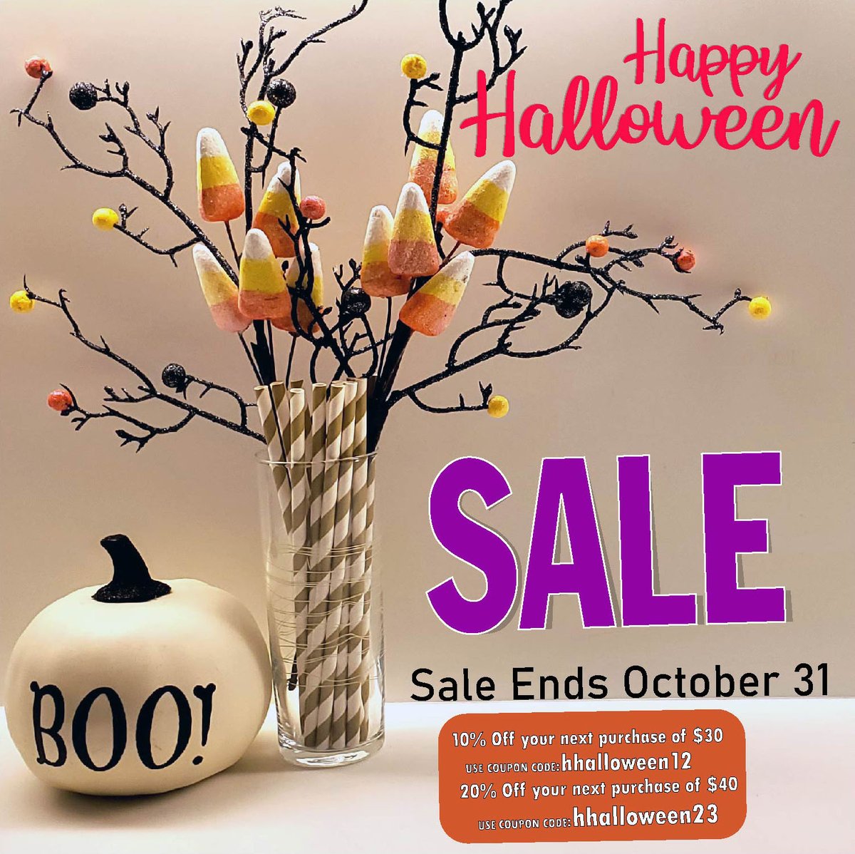 DON'T MISS YOUR CHANCE TO SAVE 10% off of $30.00 USD purchase using the code hhalloween12 or 20% off of $40.00 USD purchase using the code hhalloween23. This sale will end at 11:59pm on Oct. 31. Silicone molds and shirts will not be eligible for this discount.