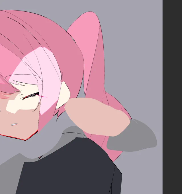 ニーゴも描いてたんだけど、むずくて放置しちゃった。イメージ膨らんだら続き描く 