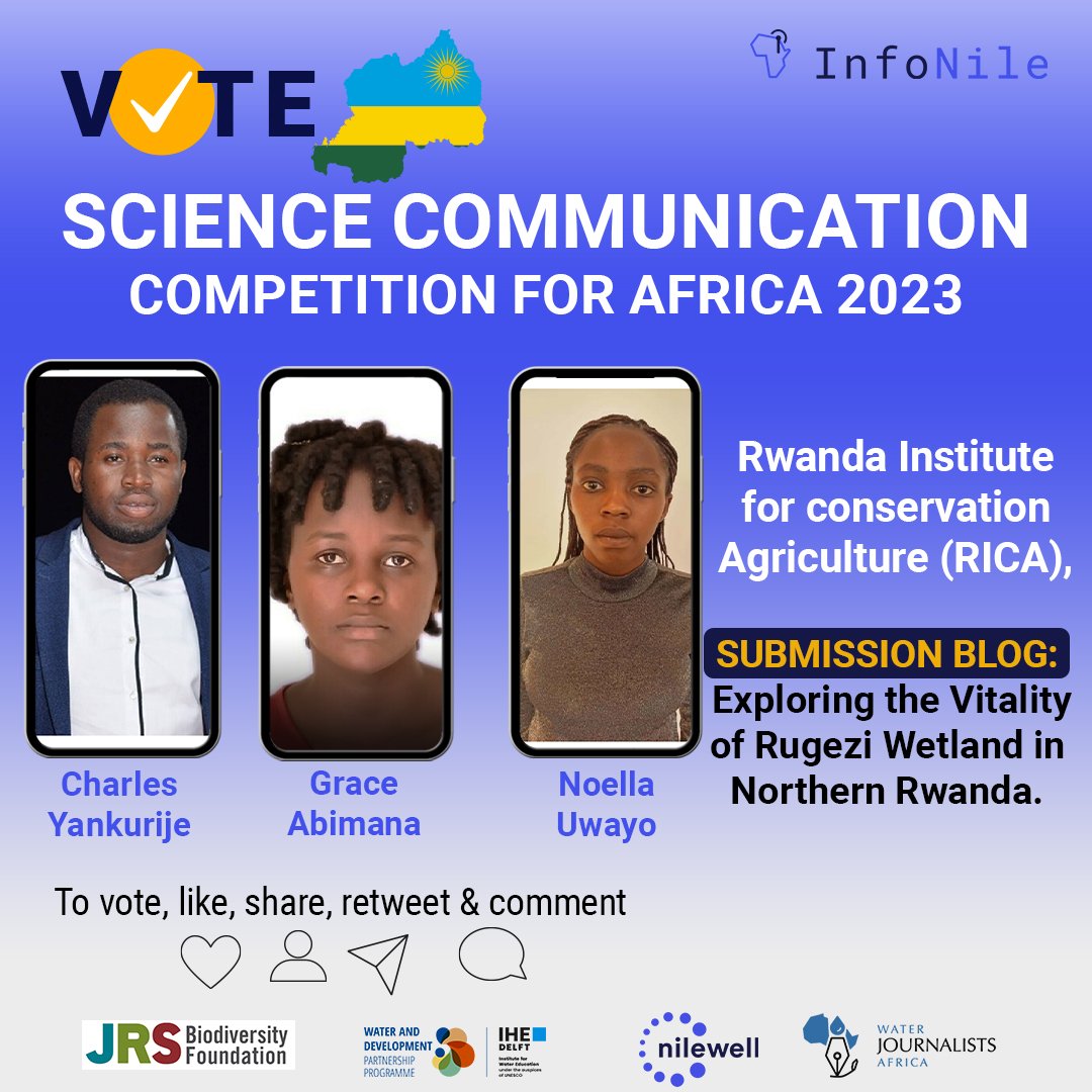 Meet our #youngjournalists who have been shortlisted for the #ScienceCommunication23 Competition for #UniversityStudents They produced videos, podcasts and blogs on #SavingSwamps in #Africa Team submitted a blog bit.ly/3tLFlHC Like, Retweet & Comment @infoNILE