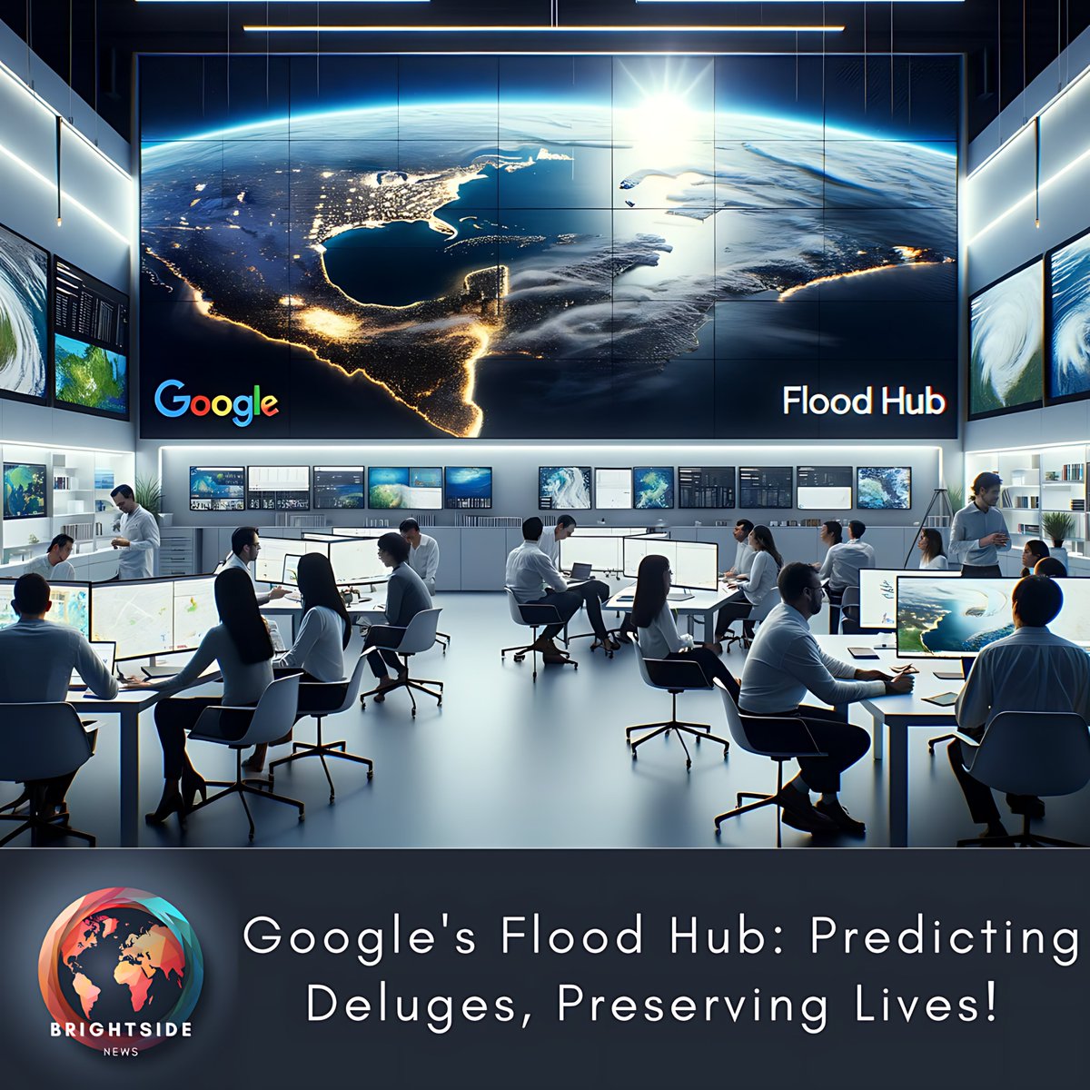 NewsSideBright's tweet photo. 🌊🌐 Google's groundbreaking Flood Hub tool - predicting floods and saving lives! Dive into how technology is reshaping disaster preparedness!

Here's all you need to know 👇

🧵 1/7