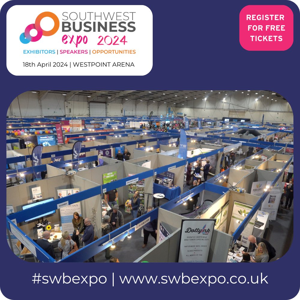 📢 Mark your calendars! The South West Business Expo is on 18th April 2024. Best part? It's FREE to attend! 🎉 tinyurl.com/4ur932e7 #swbexpo #tradeshows #businessshows #devon #somerset #cornwall