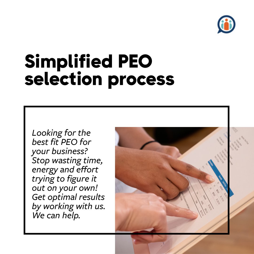Peomarketplace's tweet image. Simplify PEO selection! 🚀 Streamline services, inspire efficient selection, and unlock success. Join me on this journey towards optimal results! #PEOselection #SimplifiedProcess #OptimalResults