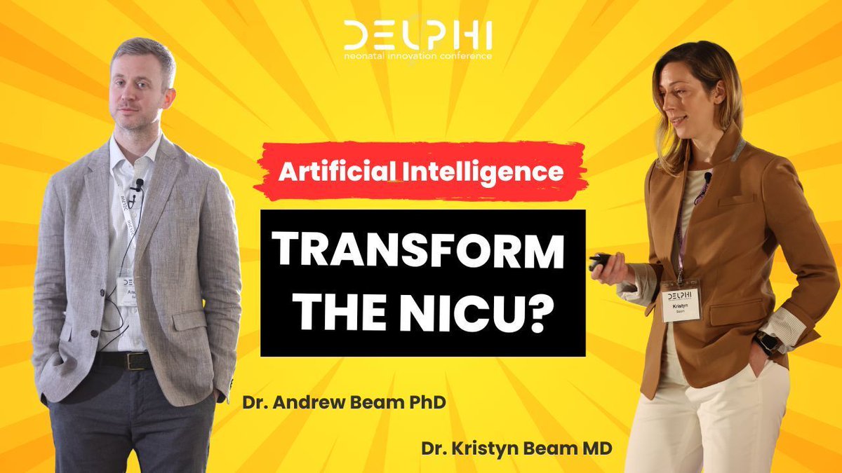 🚀 New Delphi Talk Release! This week @AndrewLBeam and @swanbeams explore a critical question: Can AI transform life in the NICU? Experience the talk in stunning 4K resolution! 📺 Watch here: buff.ly/3tKzX7C #neotwitter #medtwitter #pedsICU #nicu #innovation💡