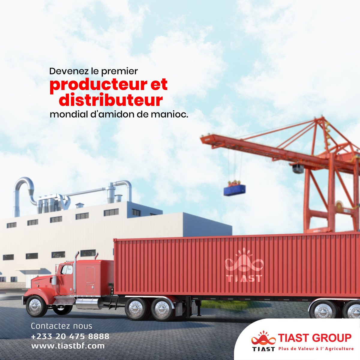 tiastgroupbf's tweet photo. S'engager dans un partenariat lucratif avec le principal fournisseur d'amidon de manioc.

#financièrement #soutenir #viser #rêver
#usine #agriculture #tiastgroup #industrie #argent #transformation https://t.co/fpDqjuHhkh