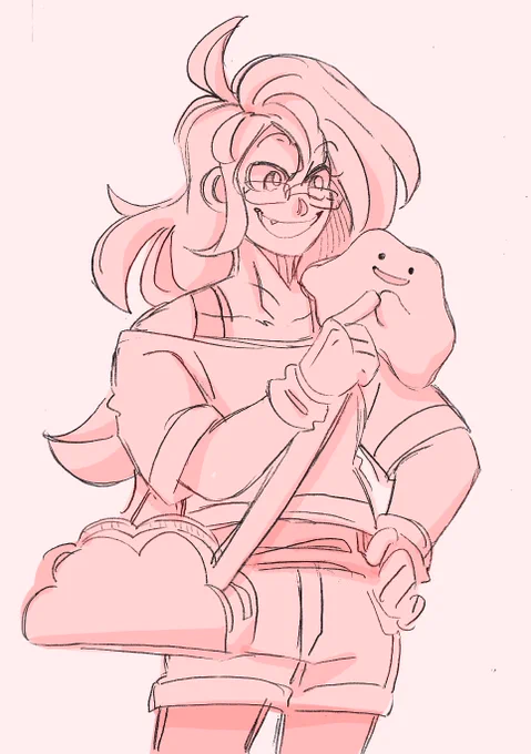 commission for @ their oc bri with their ditto! 