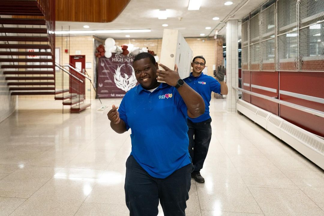 weloveuusa's tweet photo. New updates on how week two of construction went as WeLoveU volunteers continue the Calming Room Project at University High in Newark, NJ! The team installed drywall, began spackling and sanding, and removed the sink and cabinets. #volunteer #WeLoveU @HDR_Inc #MentalHealth https://t.co/YcFTm4BKFc
