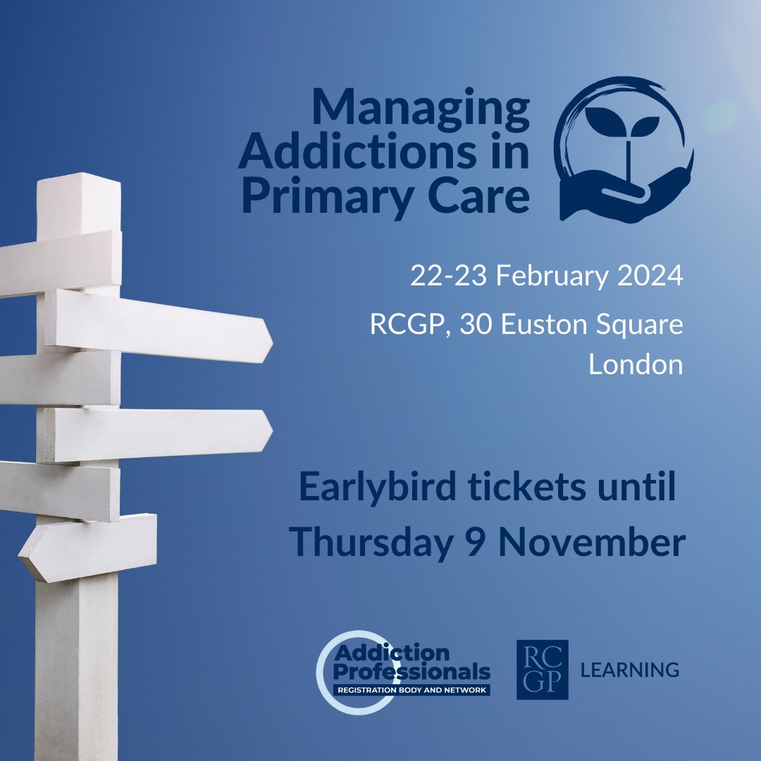 Great line up of speakers on a wide variety of addictions & focusing on how we can better help people affected esp in primary care. 28th conference Search for 'managing addictions in primary care conference' @rcgp @addictionprofs #MAPCConf #MAPC24 #ManagingAddictions