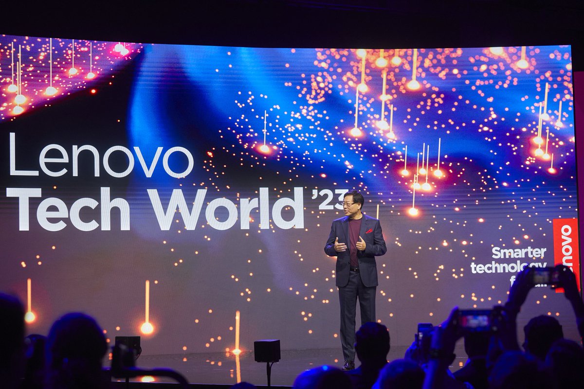 Great to be back doing Tech World in person. This year we're in Austin, TX, unveiling our AI for All vision. Always good to be here with media and analysts from around the world. #wearelenovo
