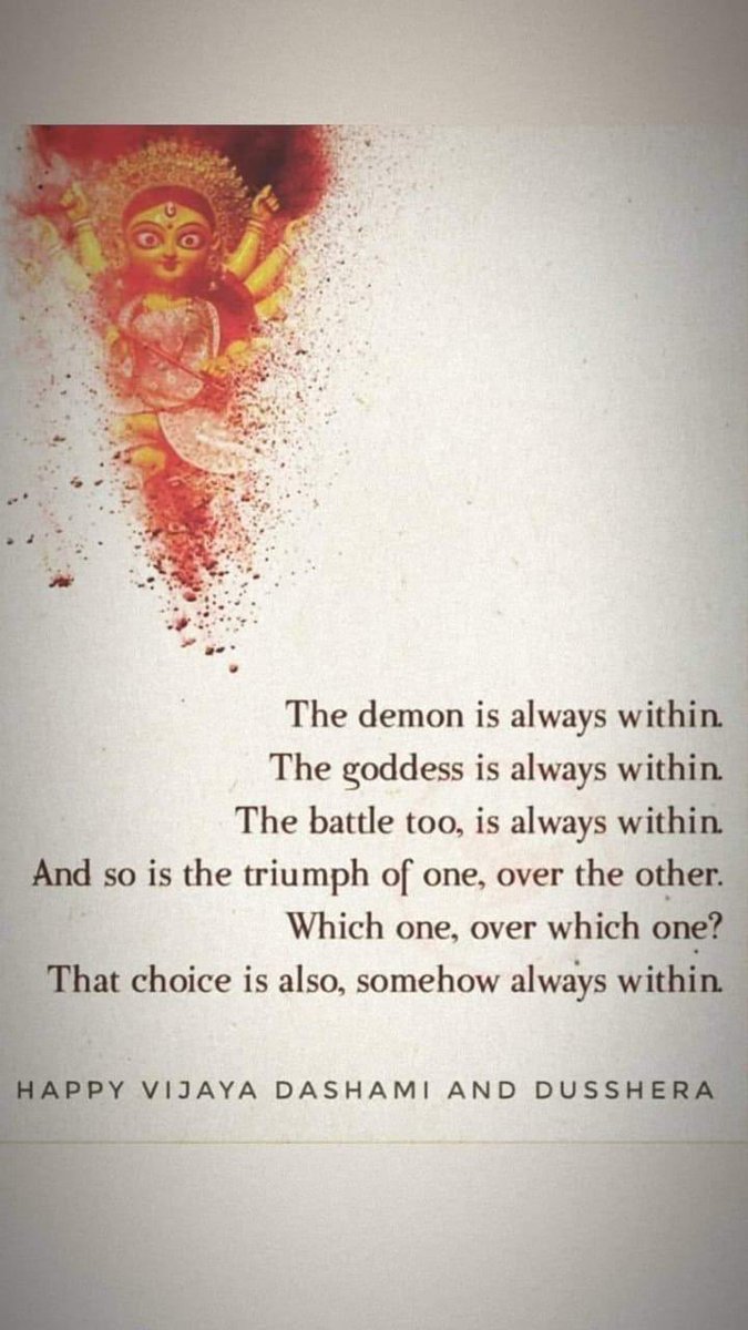 To everyone celebrating Dussehra today, Wishing you all a very Happy Vijaya Dashami! असत्य पर सत्य की जीत, बुराई पर अच्छाई की विजय का पर्व *दशहरा* की आप सभी को हार्दिक शुभकामनाएं 🇨🇦 🇮🇳