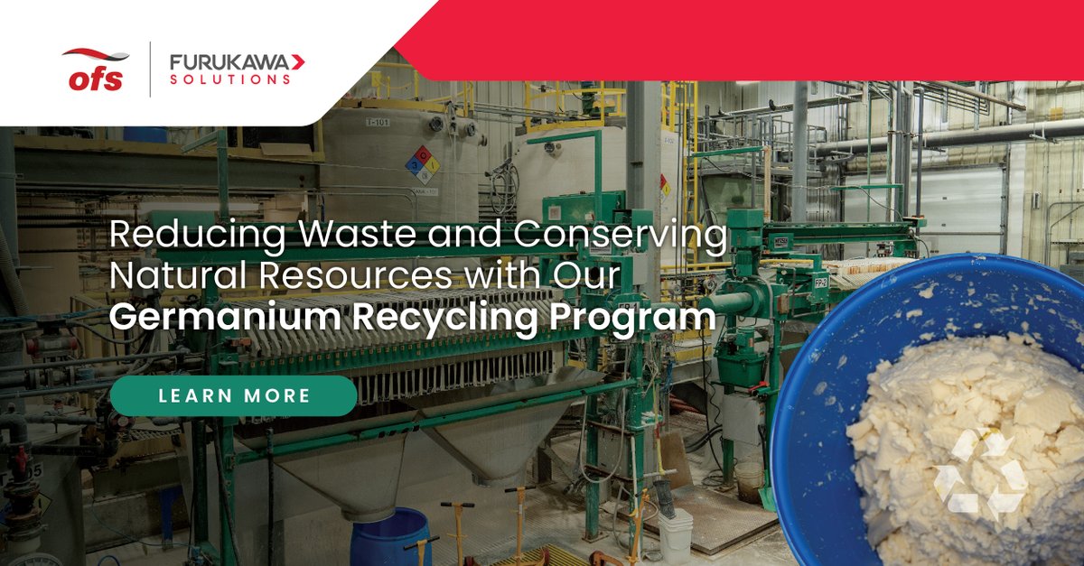 We recycle germanium, a rare metal used in optical fiber, to save costs and resources. This is part of our ESG efforts to protect the environment and be socially responsible. Learn More: ofsoptics.com/germanium-recy…