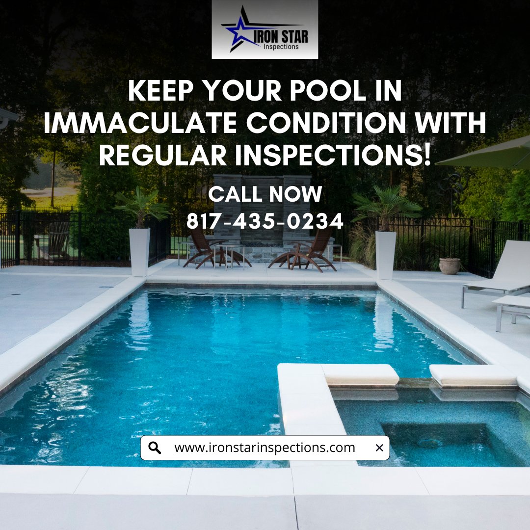 InspectionsIron's tweet image. 🏊‍♂️🔍 Keep Your Pool in Immaculate Condition with Regular Inspections! At Iron Star Inspections, we understand the importance of a clean and safe pool. Trust Iron Star Inspections to maintain the beauty and safety of your aquatic oasis. Contact us today! 📞 #PoolInspections