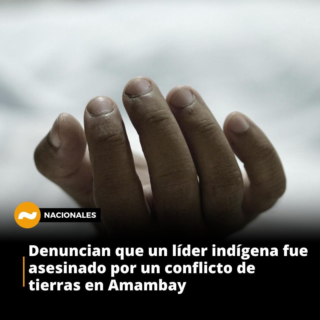 nanduti's tweet photo. Denuncian que un líder indígena fue asesinado por un conflicto de tierras en Amambay

▪️El monseñor Melanio Medina, manifestó que el hecho ocurrió en la Colonia Yvy Pyté, afectando a la comunidad Pai Tavyterá

▪️Medina aseveró a la #1020AM que el presunto homicida sería otro nativo "enviado como un instrumento de los poderosos"

📲https://t.co/ZueKk2SkFO