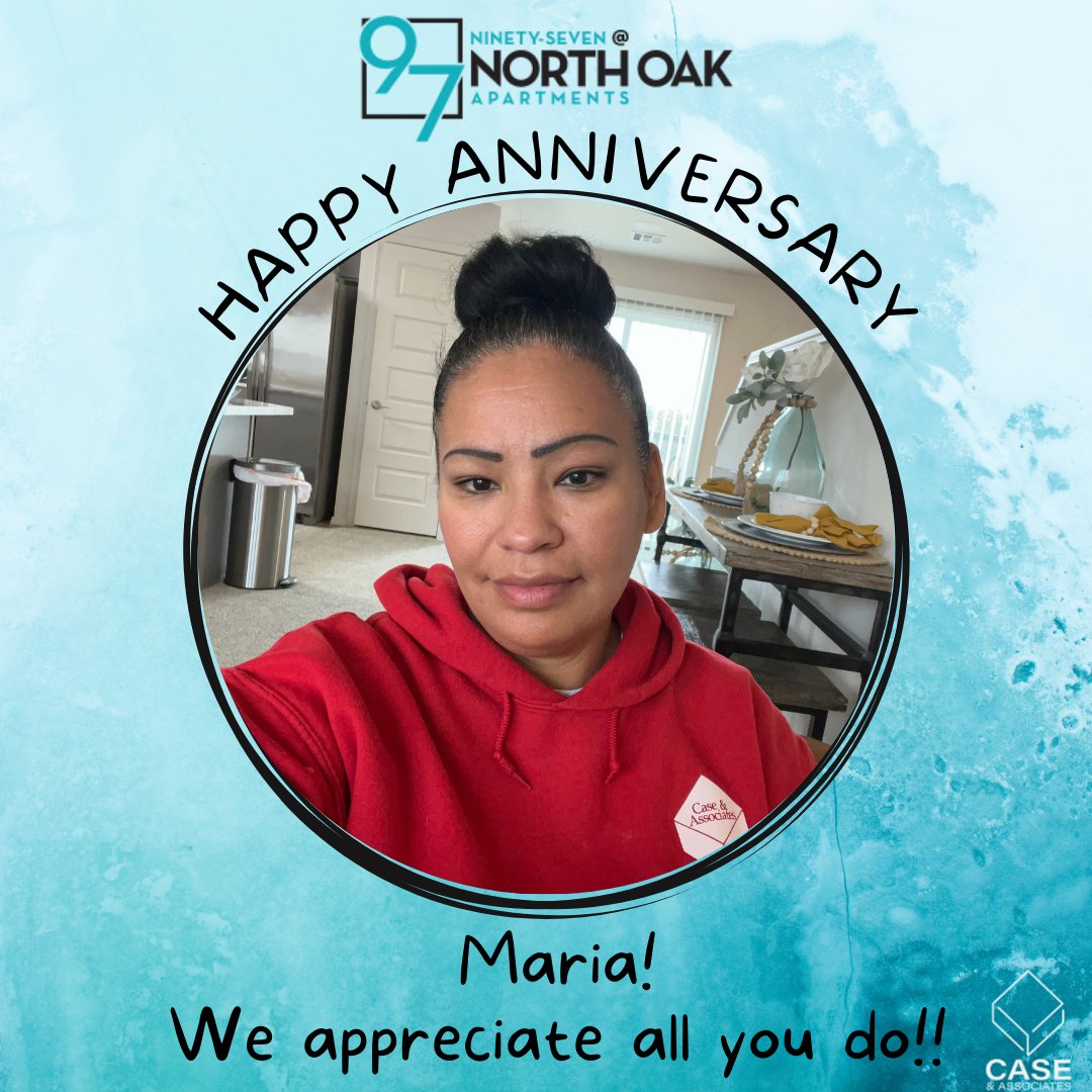 😍Happy Anniversary, Maria!!!😍

We are so grateful to have you on our team! Your hard work and dedication pays off daily! We appreciate you and all you do for 97!!

#happyanniversary #weappreciateyou #thankyou #97northoak #workanniversary #thebestinthebusiness