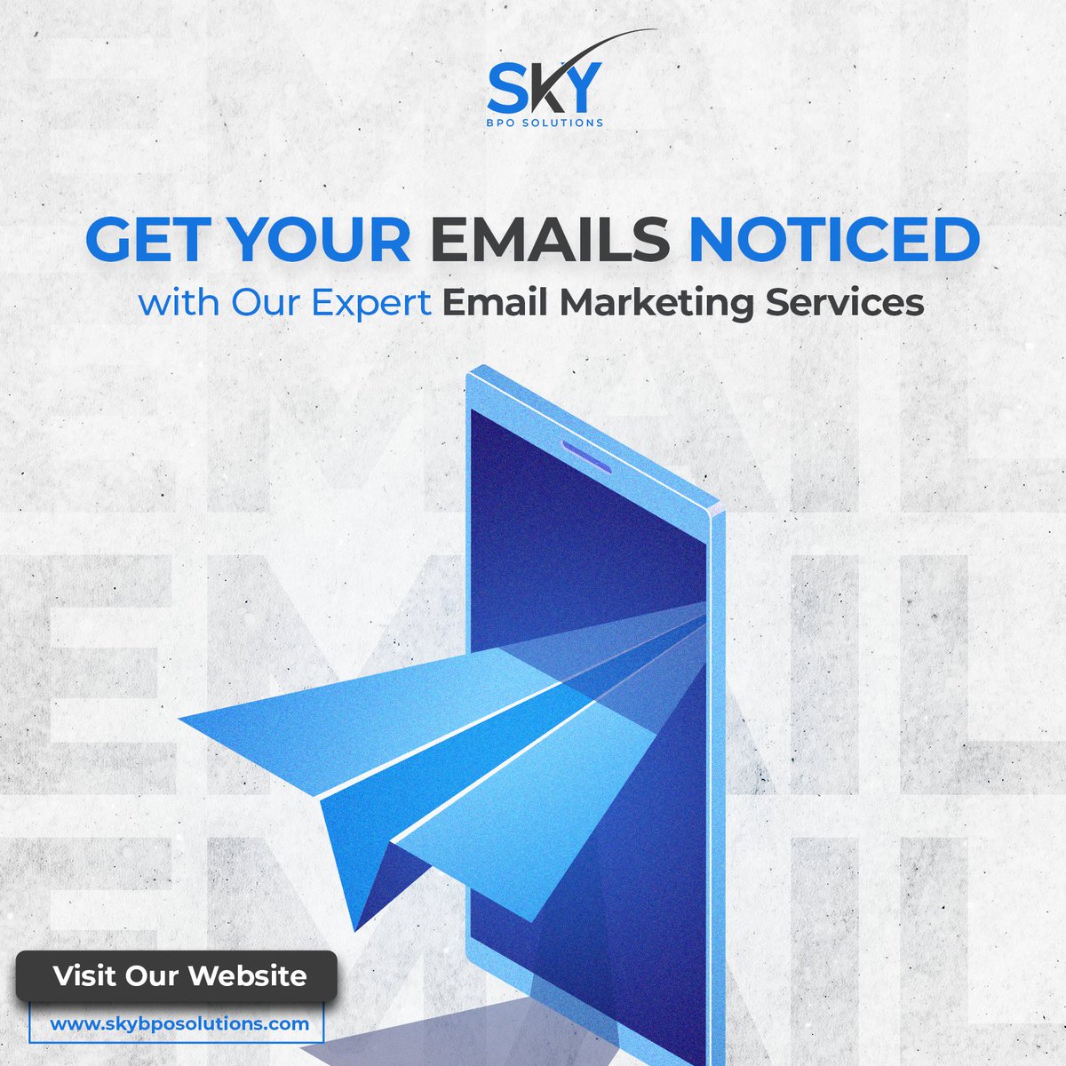 skybposolutions's tweet image. Are you tired of your emails going unnoticed in your subscribers&apos; inboxes? Our expert email marketing services can help you stand out and get the results you want!
skybposolutions.com/contact

#EmailMarketing #Email #emailmarketingstrategy #emailmarketingcampaigns #digitalmarketing