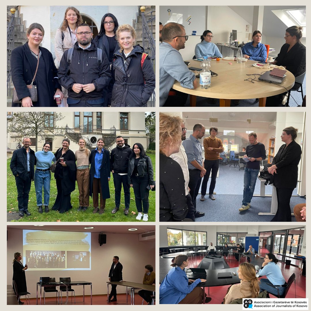 AGK_AJK's tweet photo. Stafi i programit Journalists in Residence - Kosovo vizituan partnerin e programit “Gazetarët në Rezidencë ”, @ECPMF në Leipzig të Gjermanisë.
#AGK #ECPMF https://t.co/miVFnLcYjr