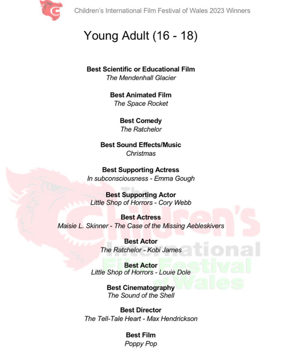 Children’s International Film Festival of Wales tweet media