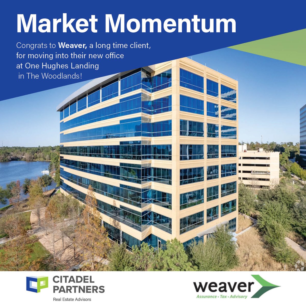 Thank you, CoStar and Parimal Rohit for sharing Weaver’s exciting news in The Woodlands. Citadel Partners and Weaver have partnered to meet Weaver’s commercial real estate goals for almost 30 years. 
bit.ly/470GR6X

#TheWoodlands #Houston #CRE #TheBetterFit