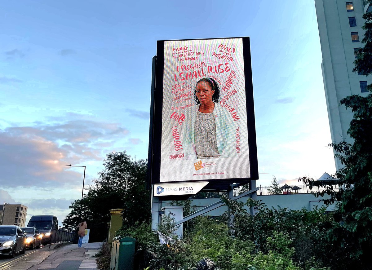 HELLO #wembley the @Youcanadopt campaign hit new highs @freudsplus as we were gifted by this @massmedia some serious ad space 😀 so #adoptee voices rang out proud #Ishallrise
#joyonjoyshow #London
#adoption
#Adoptioncommunity