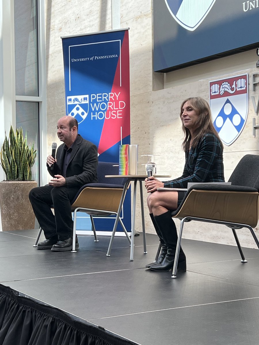 PennCSSM's tweet photo. Join us now at @perryworldhouse for an event with @MichaelEMann on his newest book “Our Fragile Moment” #upenn #ourfragilemoment #pcssm #penncssm #perryworldhouse https://t.co/zt2Ox38yix