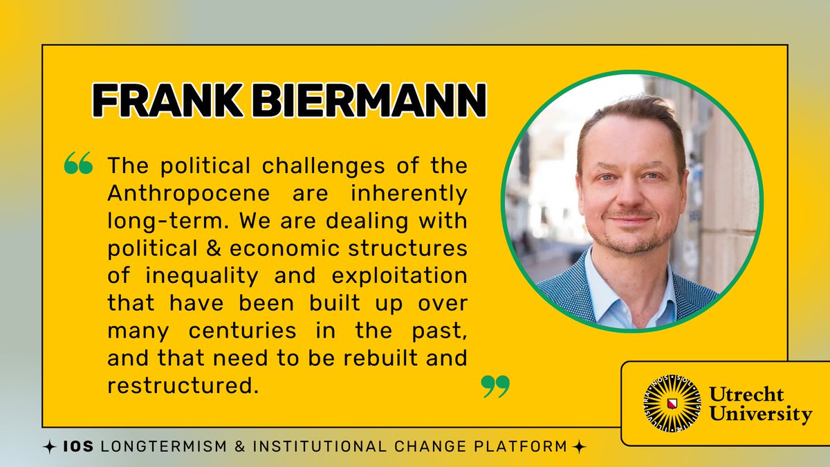 In our final Longtermism Platform #MemberSpotlight, we introduce Frank Biermann, professor with @UUCopernicus and a leading scholar of global institutions and organizations in the sustainability domain. | Read more: tinyurl.com/4n7kudvw