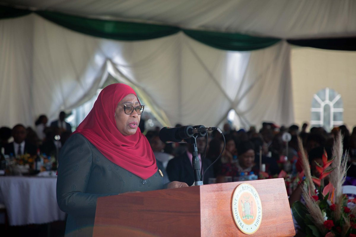 DizzimOnline's tweet photo. Rais Samia Suluhu Hassan amesema uwekezaji katika Bandari ya Dar es Salaam utaifanya iwe na uwezo mkubwa na ufanisi zaidi wa kuhudumia wateja wake kutoka popote duniani. https://t.co/xIchq0CMZU