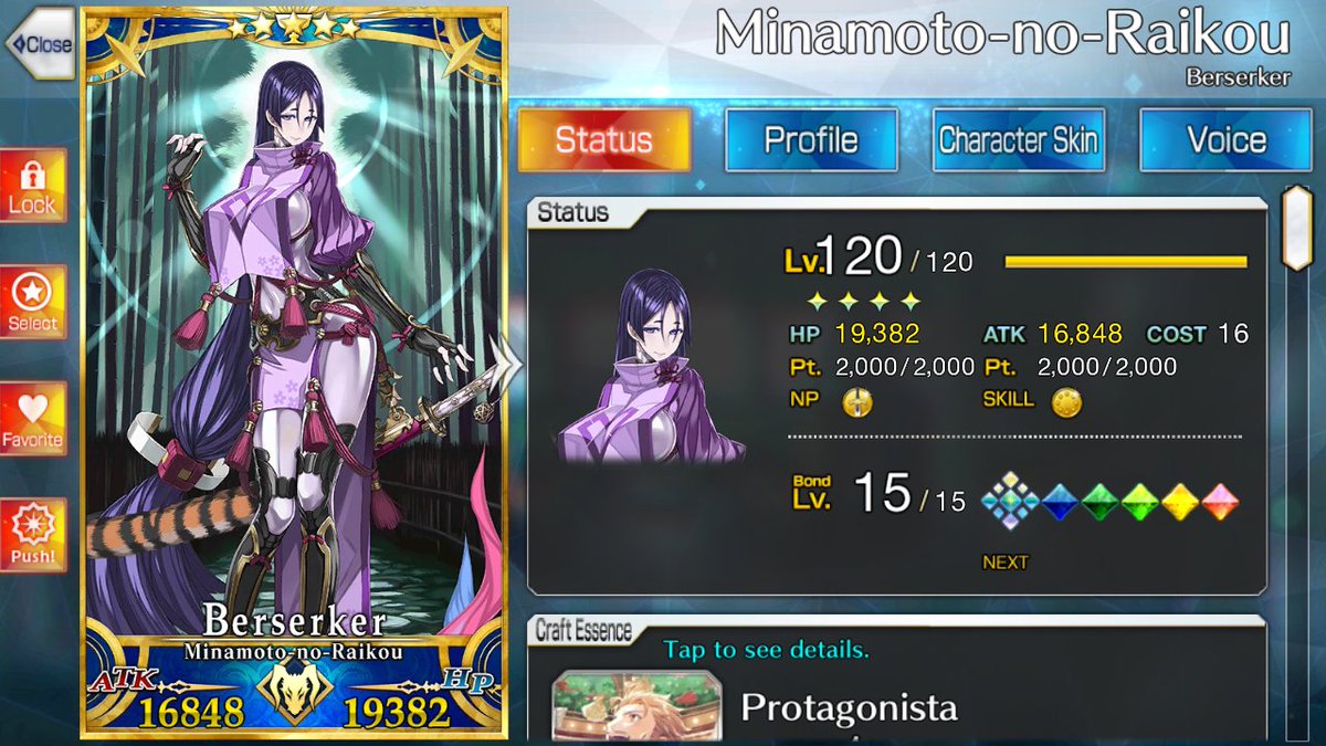 Accelrod's tweet photo. The sole reason why I started #FGO. After 4 years (5 if you count the start of my account itself) after initially getting her, my Raikou is finally complete!! 💖

- Level 120
- 2k/2k Fous
- Bond Level 15
- 10/10/10 Skills and Append Skills
- NP5
- All Command Cards Level 25 https://t.co/CwGeULRgs2