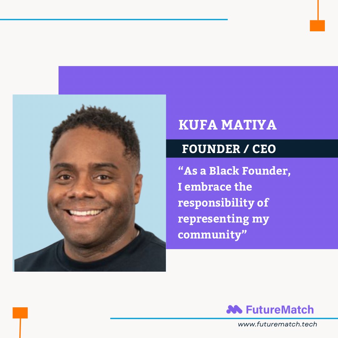 FutureMatchTech's tweet photo. We had our founder/CEO, @Kufamatiya share his experience on what it means to be a black founder/CEO ❤️
Swipe to find out more➡️
#blackhistorymonth #hr #ceo #blackceo #blackfounders https://t.co/AFAsnJj5s0