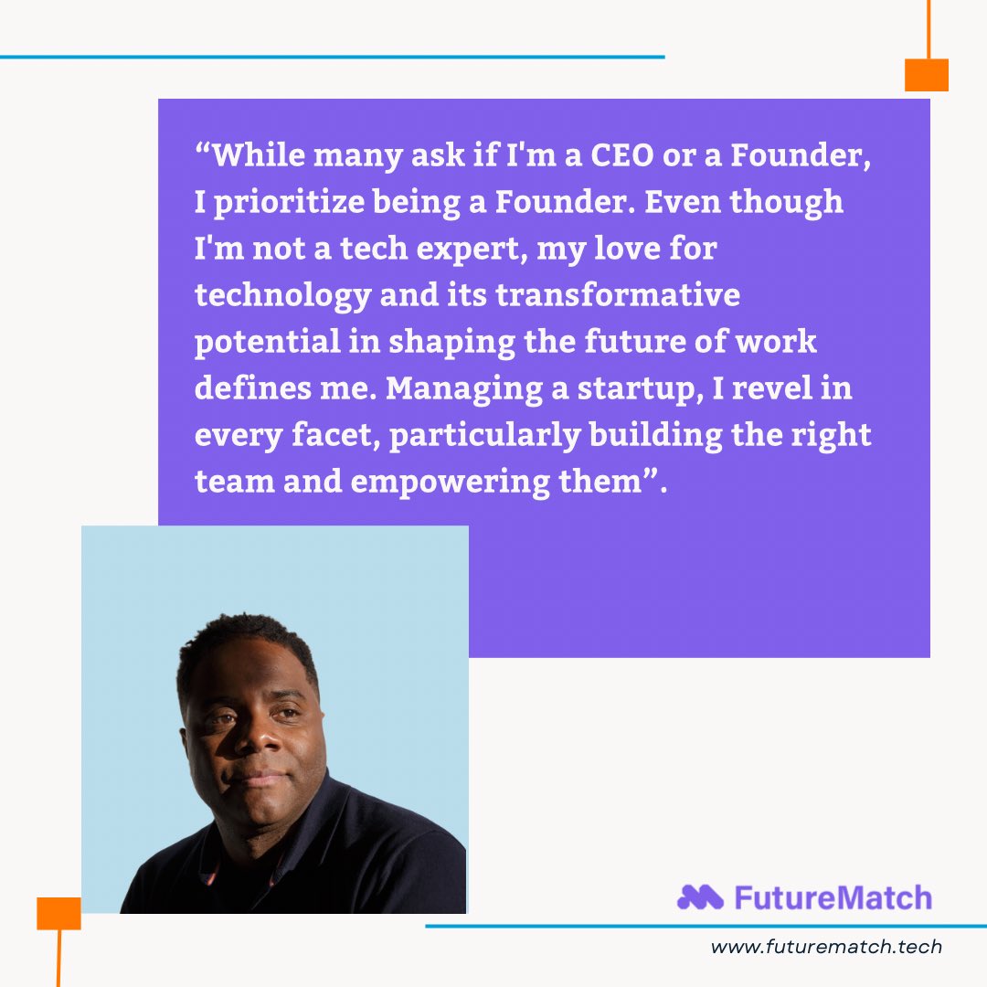 FutureMatchTech's tweet photo. We had our founder/CEO, @Kufamatiya share his experience on what it means to be a black founder/CEO ❤️
Swipe to find out more➡️
#blackhistorymonth #hr #ceo #blackceo #blackfounders https://t.co/AFAsnJj5s0