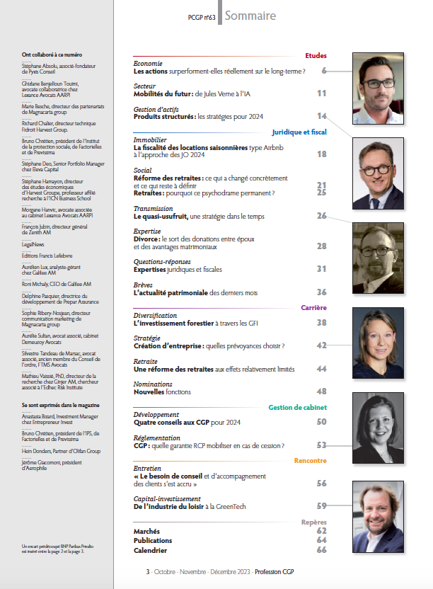 Profession CGP est paru avec, en Une, Bruno Chrétien, président de l’IPS, qui revient sur les grands enseignements de la réforme des retraites. 
Et tous vos rendez-vous en #fiscalité #PrivateEquity #Immobilier #GestionDePatrimoine #CGP 

➡️ lalibrairiedupatrimoine.com/produit/profes…