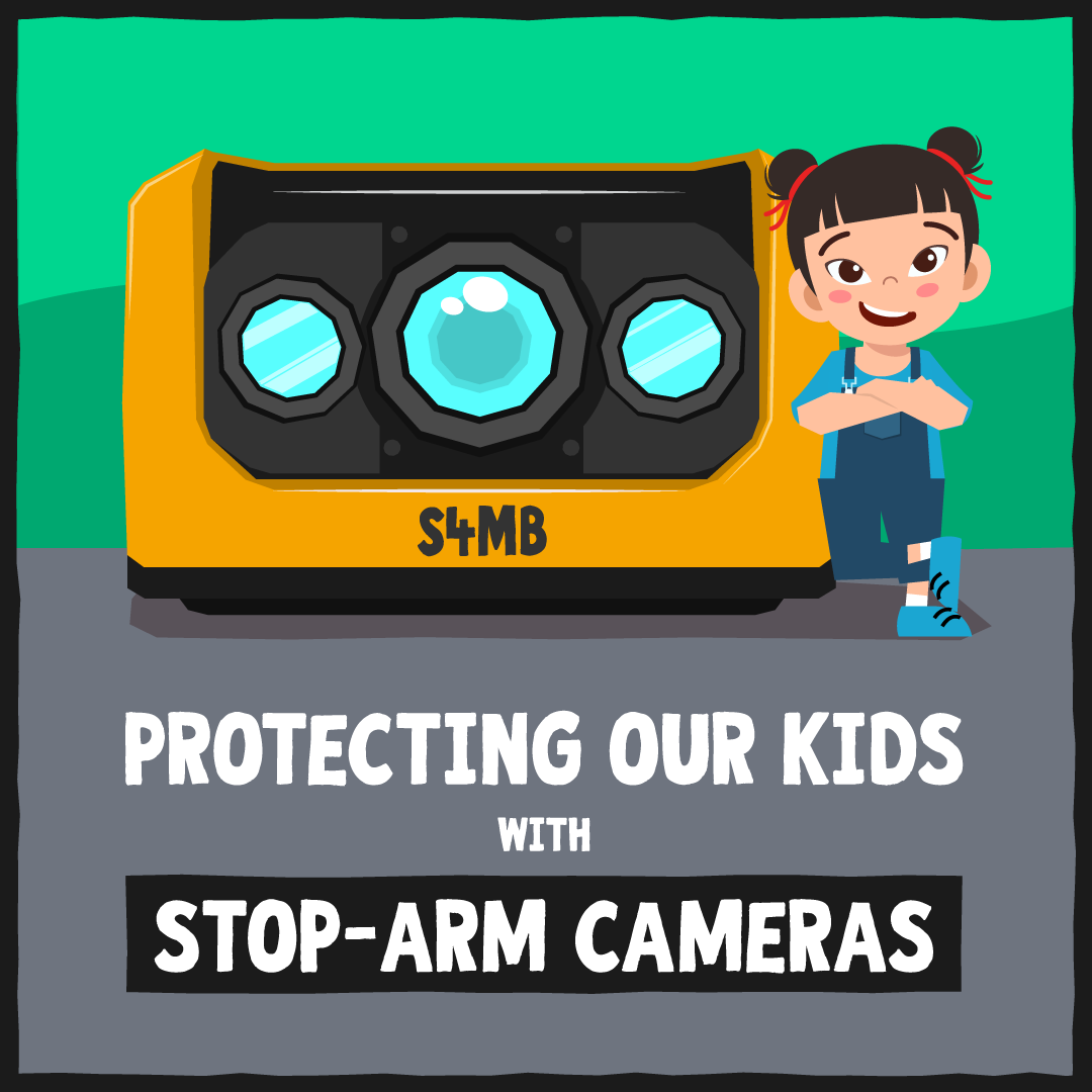 Stop4MyBus's tweet photo. In our journey to ensure our kids make it to and from school safely, we're turning to the future of road safety – Stop-Arm Cameras. Do your child's school buses have stop-arm cameras? Check out https://t.co/oh5CDX4XBa for more #resources. #RoadSafety #Stop4MyBus #SchoolBusSafety https://t.co/5CS62ycLSr