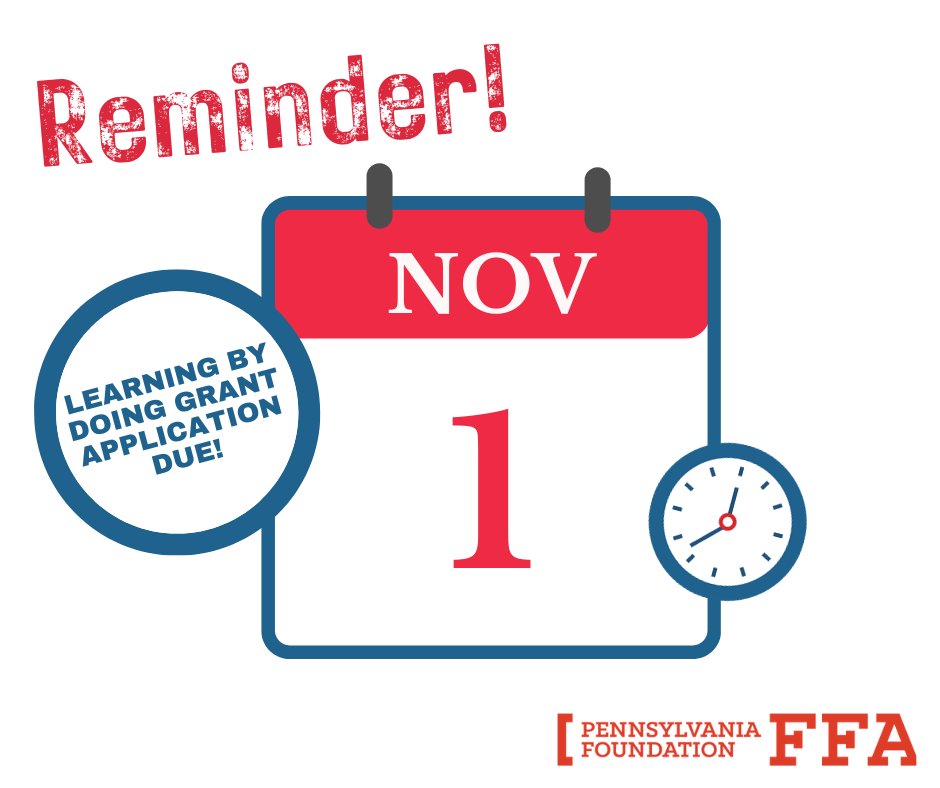 Reminder! ⏰

All Learning by Doing Grant applications are due November 1st by 11:59pm. 🗓️ 

Apply today! 🔗 docs.google.com/forms/d/e/1FAI…