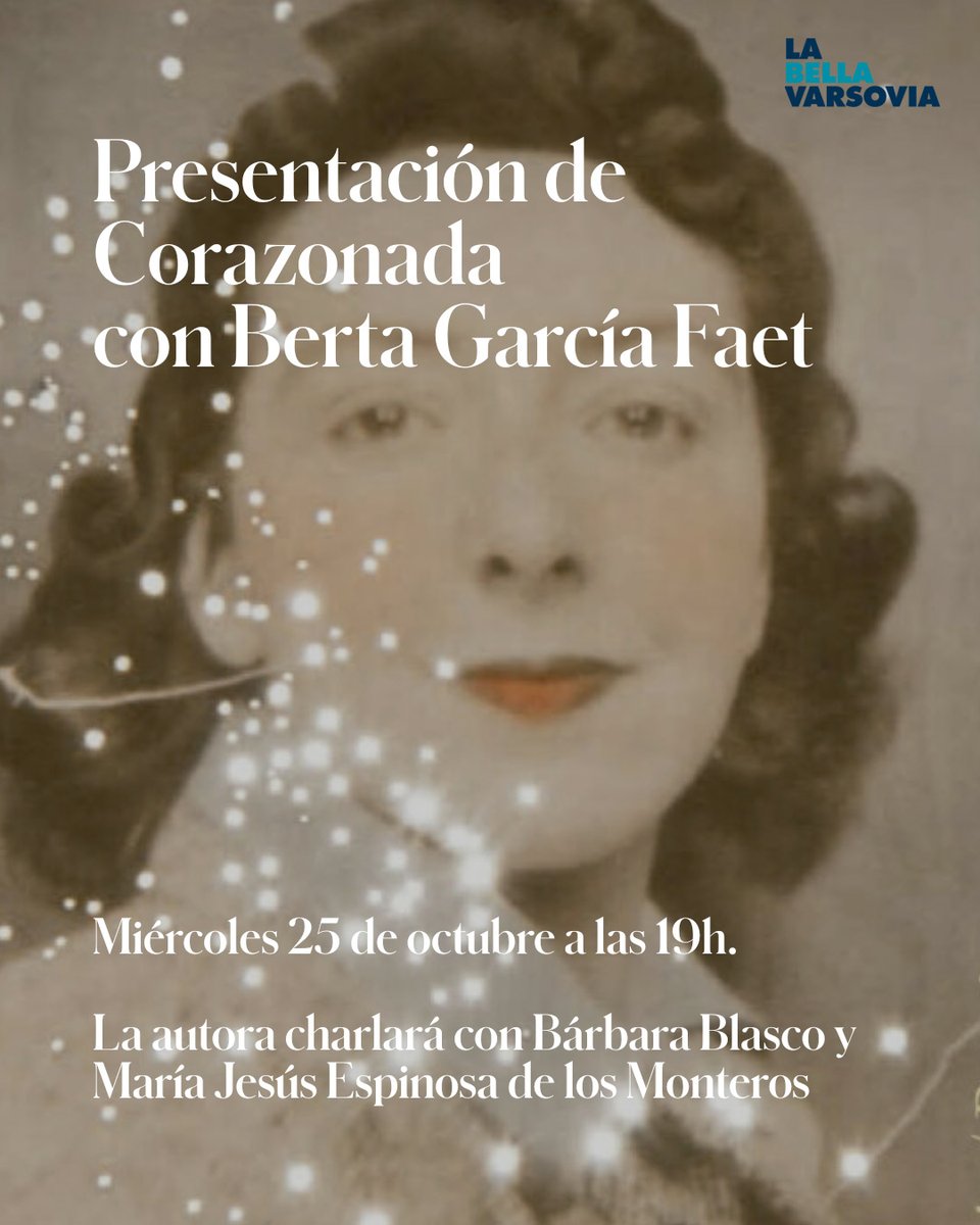 labellavarsovia's tweet image. Valencia: mañana Berta García Faet estará presentando su poemario 'Corazonada'.

Será a las 19 h junto con Bárbara Blasco y María Jesús Espinosa de los Monteros en @Bangaranglibros.

¿Nos acompañáis?

 ❤️❤️❤️❤️❤️❤️❤️❤️