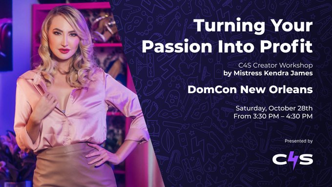 Ready to turn your passion into profit?  Join us at DomCon for an exclusive workshop with the amazing<a href="/tag/c4sholidays23"class="tags"><span>#c4sholidays23</span></a>