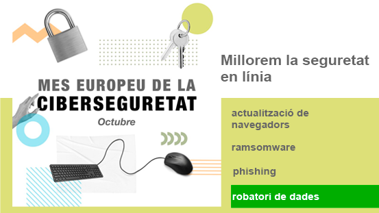 Trobareu eines per prevenir el robatori de dades del vostre dispositiu als següents enllaços:

🔗ow.ly/hOXh50Q00hF
🔗ow.ly/Whpa50Q00hH
🔗youtube.com/watch?v=Xp5Suo…
🔗ow.ly/r2Rs50Q00hI
🔗internetsegura.cat/centres-sanita…
🔗internetsegura.cat/estafes-suplan…

#MesEUCiber #AlsCentres