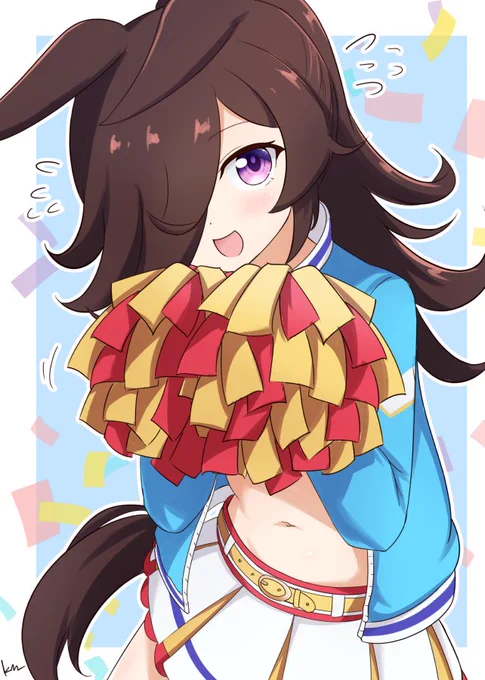 #ライスシャワーがいっぱい見れるタグ #ウマ娘  笑顔のライスシャワーを沢山描きます(丿▽ㆆ)