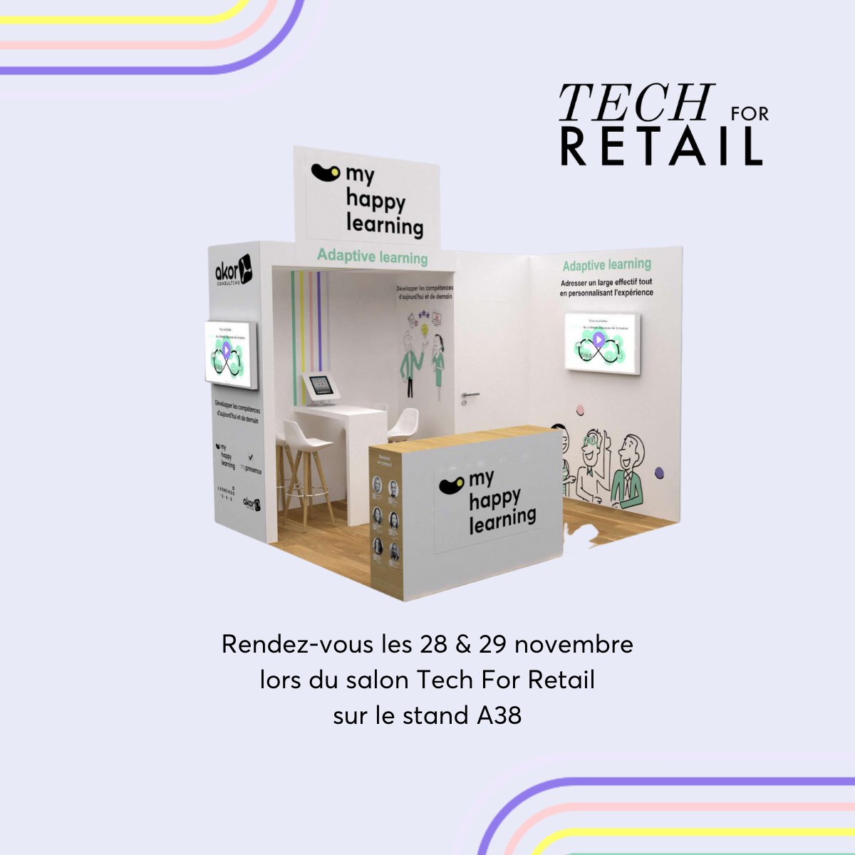 AkorConsulting's tweet photo. Retrouvez @Manon Marechal Lyet, Responsable RSE, à l'occasion du salon @Tech for Retail, les 28 &amp; 29 novembre, Porte de Versailles sur le stand A38. 
➡️ ➡️ Téléchargez votre badge gratuitement ici : https://t.co/TKRz5cHrlG 
#TechForRetail #salon #RSE #technologies https://t.co/ndEi2V9Unx