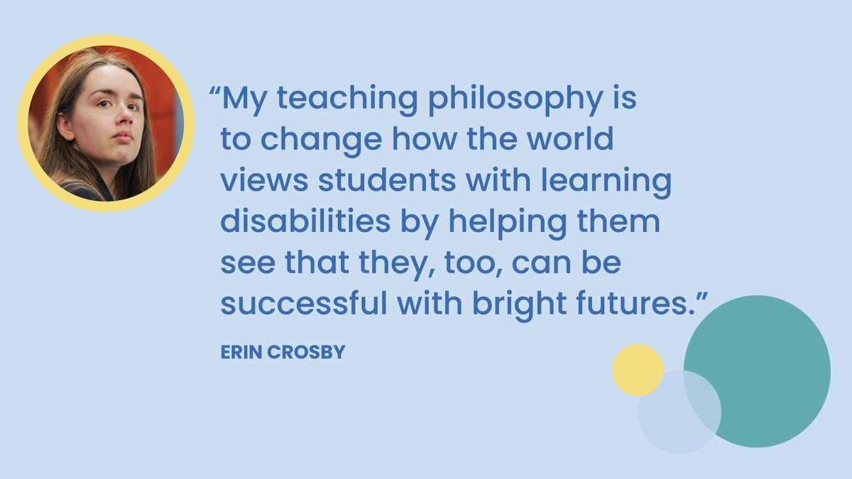 ncldorg's tweet photo. ππ Join us in recognizing Erin Crosby, a special education teacher and advocate for students with learning disabilities. She's sharing her teaching philosophy to transform lives. https://t.co/9Ek3WE74Lp #leadwithLD #sld #ld #learningdisabilities #advocate #specialeducation https://t.co/WipuEPQ3pH