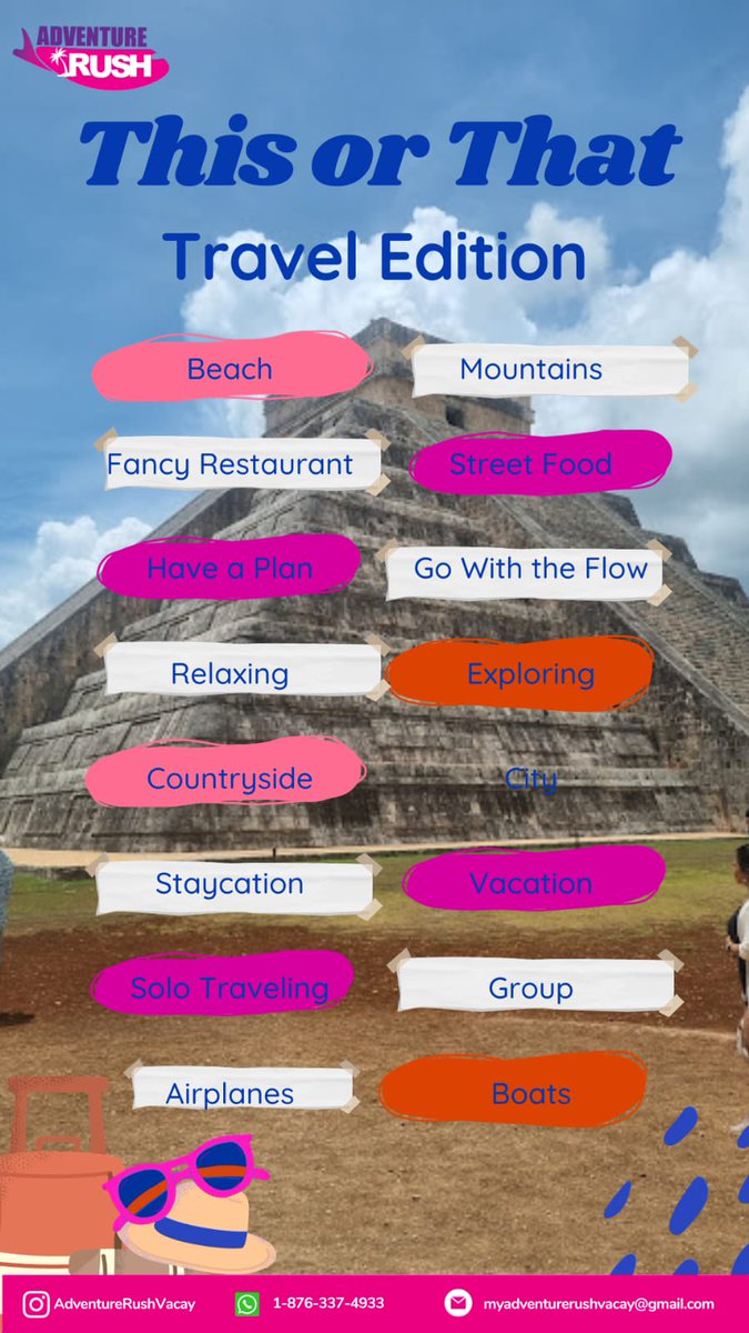 Reply with what you would rather.

Wherever it is, Adventure rush will help you get there.