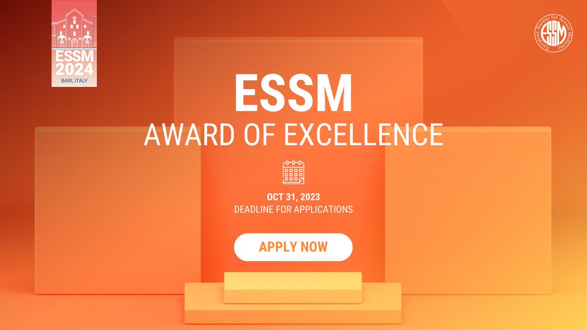 essm_tweets's tweet photo. Only 7 days left to submit your application for the #ESSM24 Award of Excellence!
Visit our website to learn more 👉🏼 https://t.co/LdsZsKdTWR
#ESSMAward #AwardofExcellence #ESSM #Recognition #SexualMedicine #Science #SexualEducation #Excellence https://t.co/OYgyJXniBM