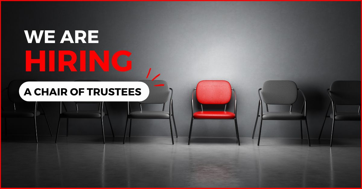 We're thrilled to announce that we are on the lookout for a Chair of Trustees.

If you know anyone who would love to apply, please don't hesitate to refer them to our vacancies page at lnkd.in/ezgch9f.
