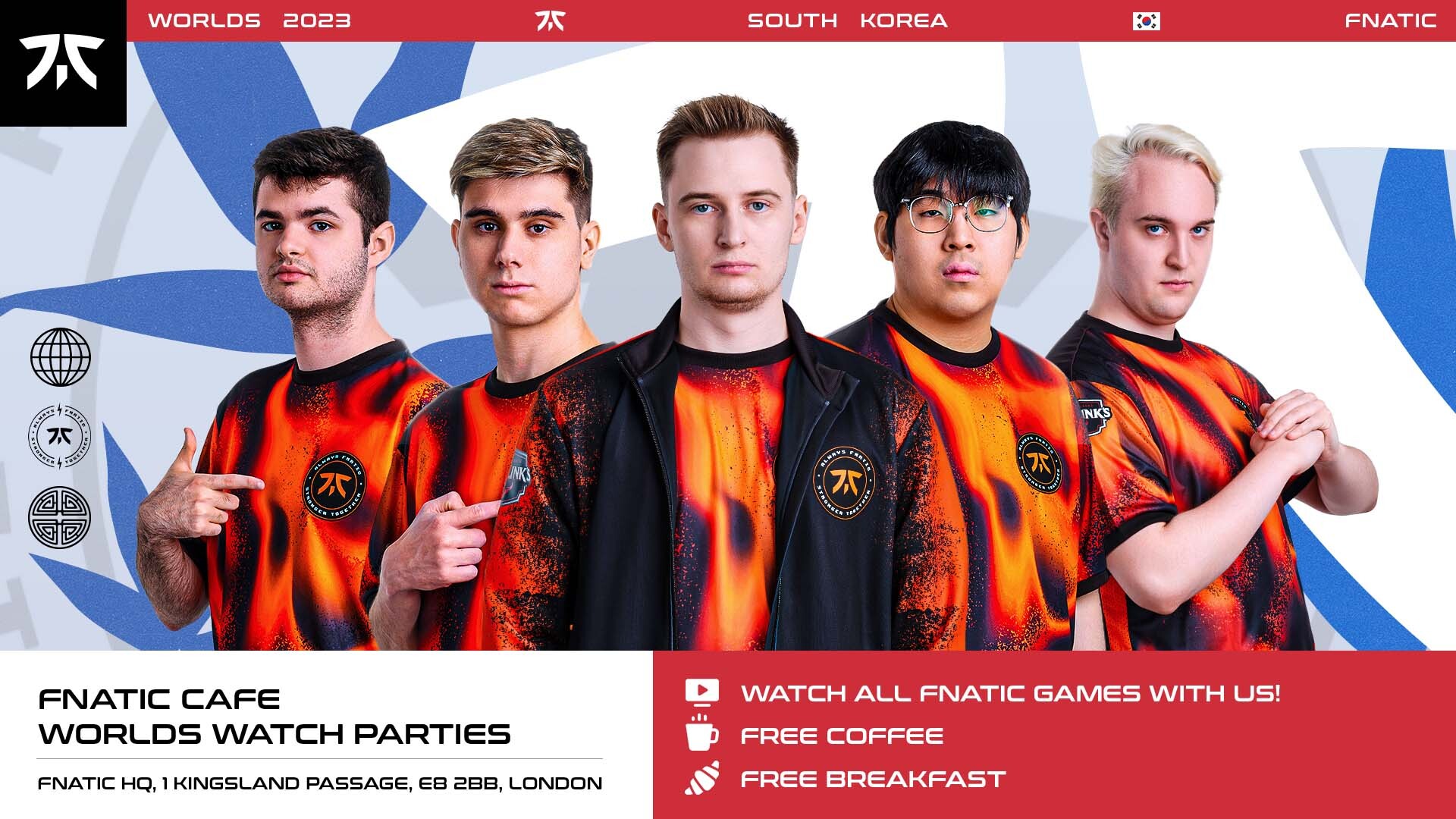 FNATIC on X: Kickoff your day right with some #Worlds2023! ☕️ We're  hosting a morning watch party at Fnatic HQ on Thursday for our matchup vs  C9, and you're all invited. Free