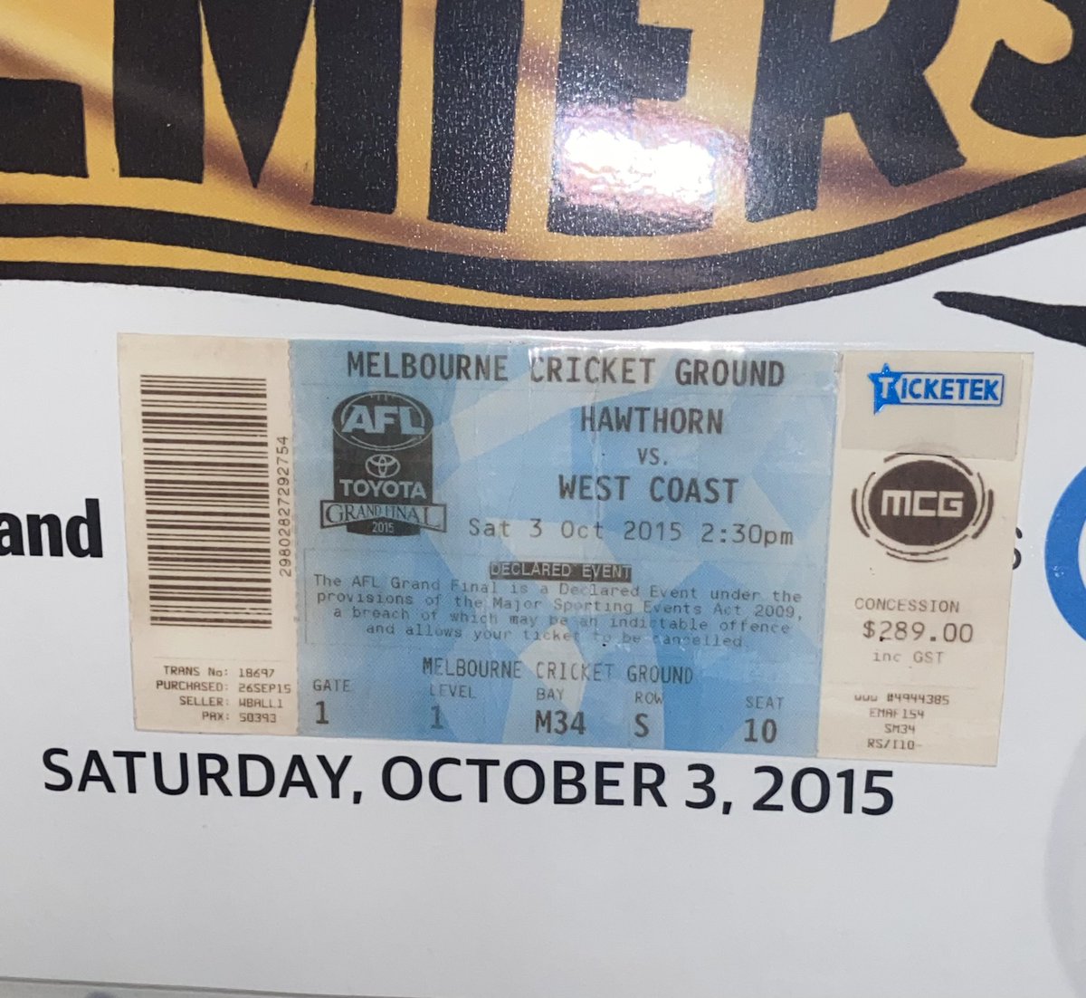 Gags_33's tweet photo. @WestCoastEagles Thought this afternoon was pretty special also @HawthornFC @HawkTalkPod https://t.co/t37dl660m7