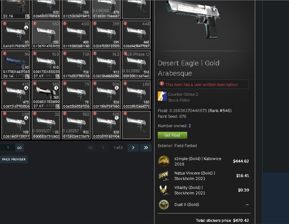 Some screenshots from these desert eagle inventories are wild 💀