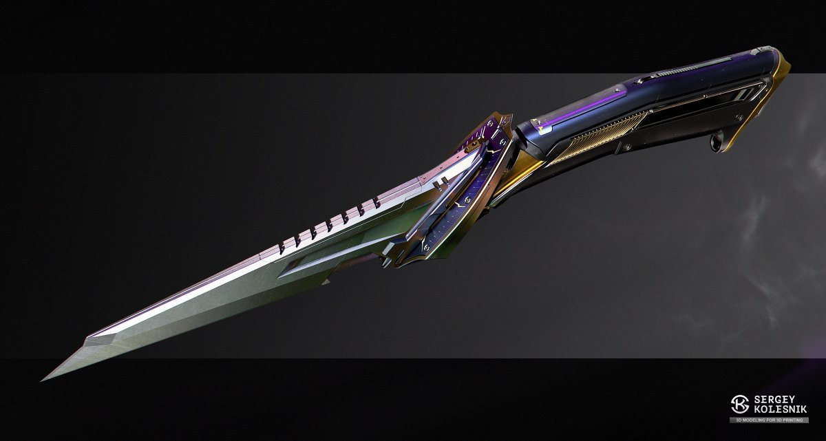 3dspicasso's tweet photo. 3D model of a Klingon dagger in https://t.co/FFZHjdzUys My concept is based on an illustration by John Eaves from Star Trek. #startrek #replica #cosplay #scalemodel #3d #3dmodeling #propmaking https://t.co/1Mdqo04kJK