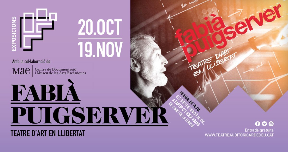 Passegeu-vos pel vestíbul del teatre,

Mostra fotogràfica 
Fabià Puigserver. Teatre d'art en llibertat

Un dels fundadors del <a href="/teatrelliure/">Teatre Lliure</a> i figura clau en la renovació del teatre català contemporani
🎟️ Entrada gratuïta
⏰ Dies de funció des d'1 h abans
🗓️  Fins 19 novembre