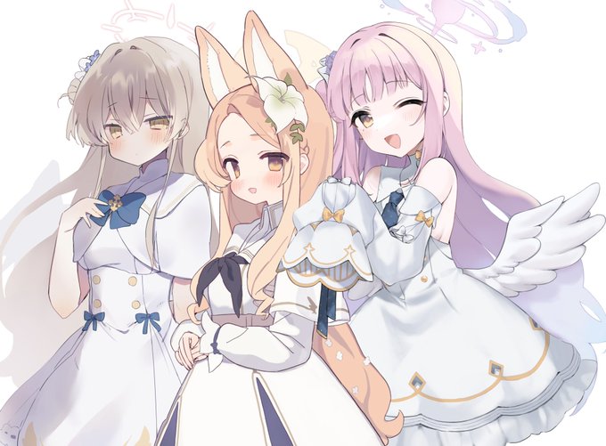 せんアカで出したイラスト本から1枚抜粋です! ティーパーティー衣装交換合作 #ブルアカ