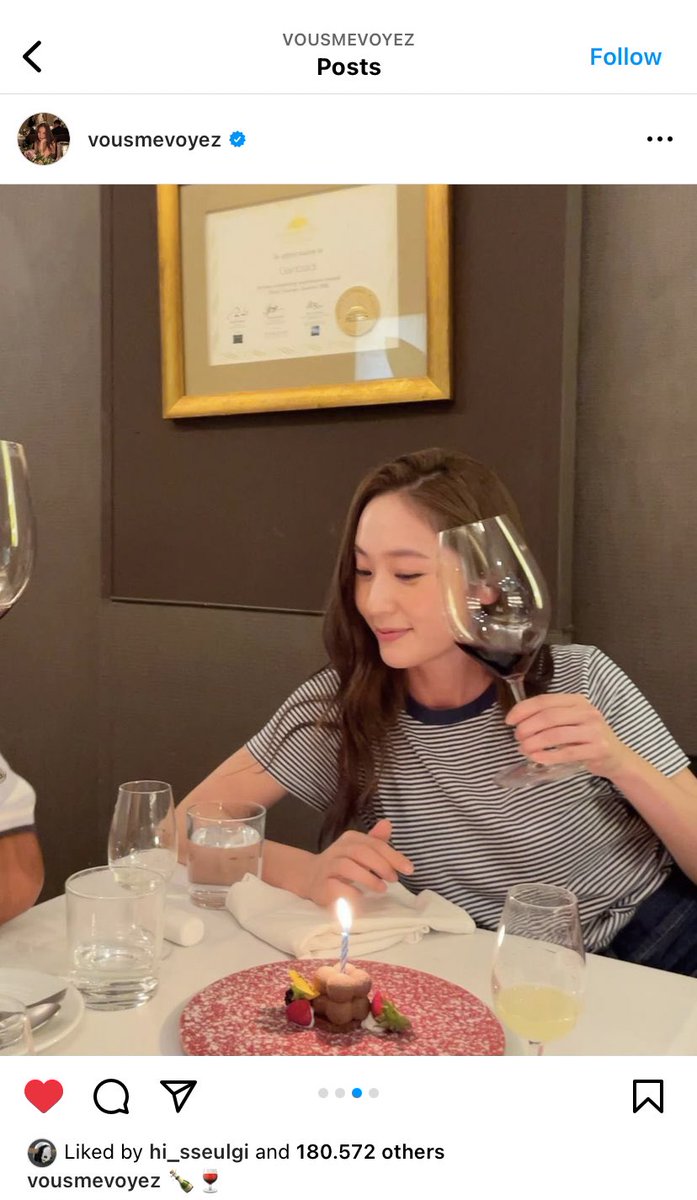 Seulgi liked Krystal’s recent post on instagram! WE CHEERED 🥳🥂