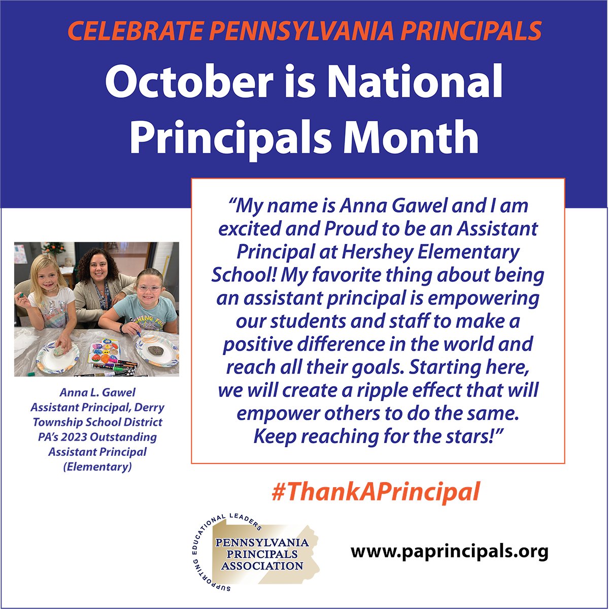 This month, we celebrate and honor our school leaders for their unwavering efforts to foster the well-being and growth of the students and staff under their care. #ThankAPrincipal #PAPRINCIPALS @NAESP @NASSP @DTSDnews @AnnaLGawel